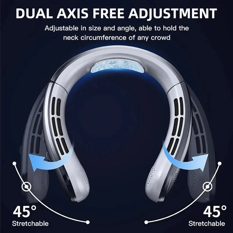 Xiaomi 8000mAh USB Hanging Neck Fan Portable Bladeless Mini Rechargeable Mute LED Digital Display Electric Air Cooler Handheld