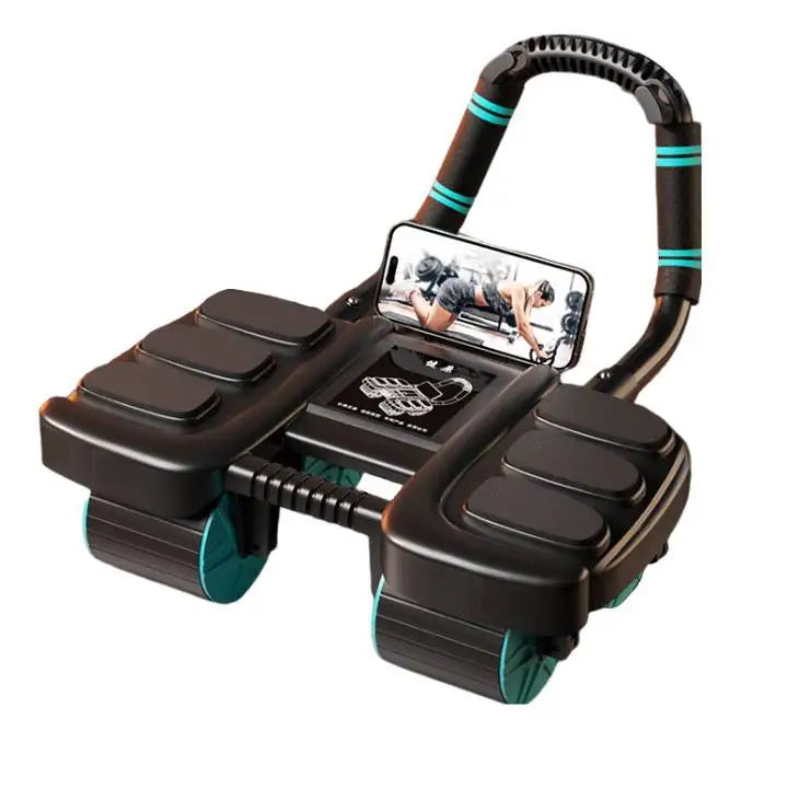 Abdominal Wheel Exerciser Six Elbow Design Slider Abdominal Workout Wheel Automatic Rebound Antislip Home Gym Fitness Equipment